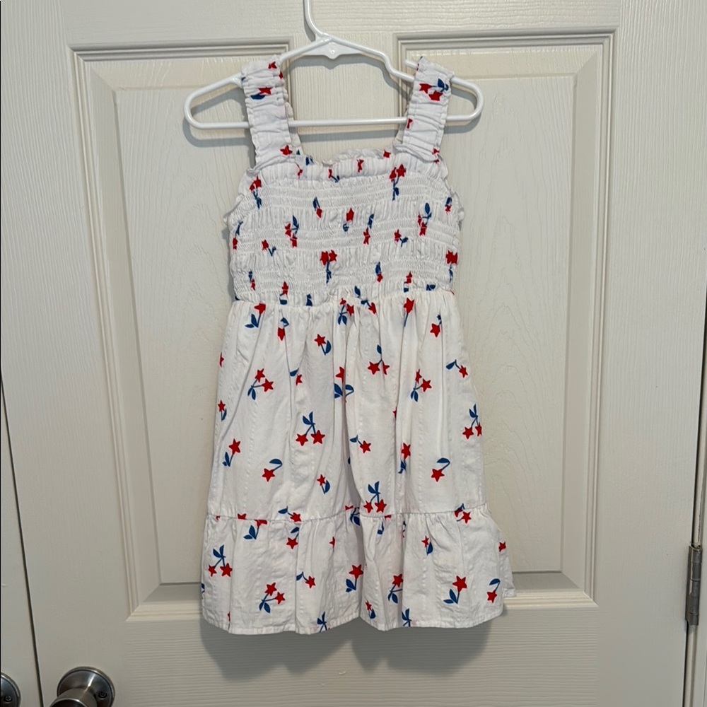 Cat & Jack Sleeveless White and Red Sundress Size 4/5